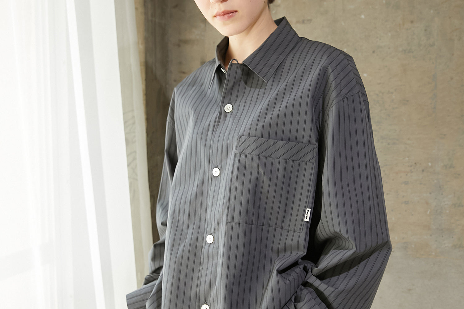 [UNISEX] Long Sleeve Silk Shirt 