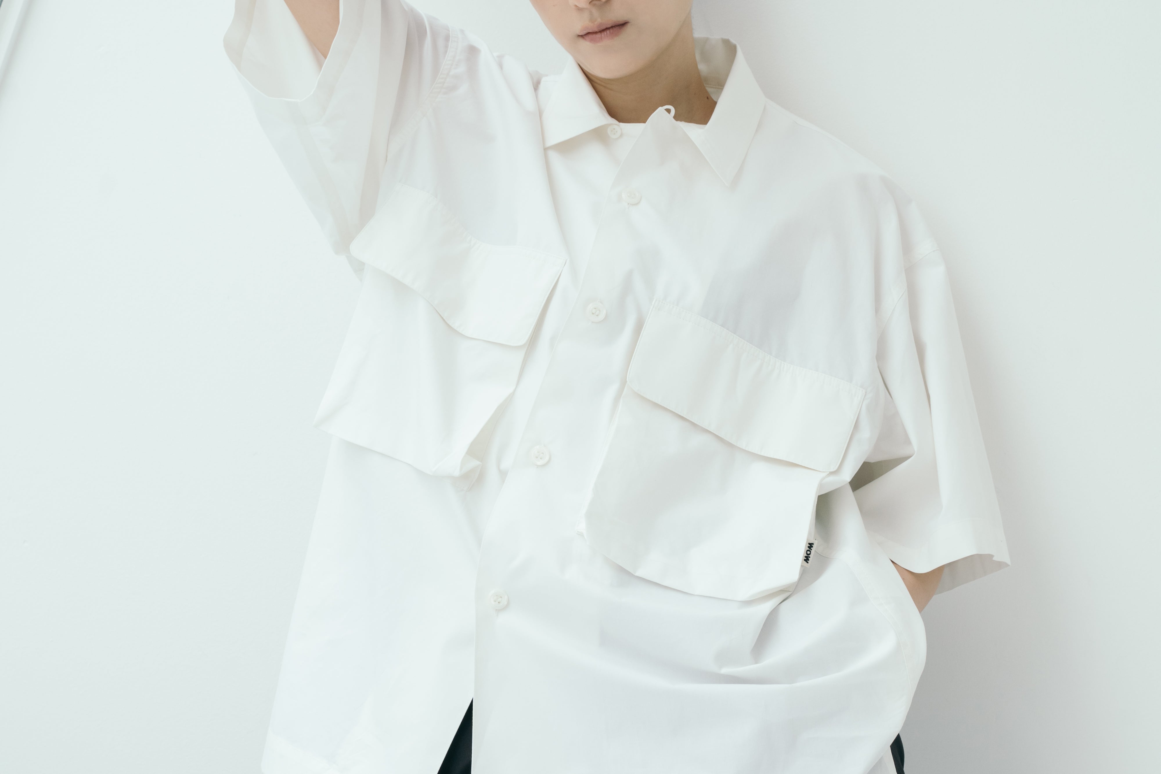 【UNISEX】Utility Short Sleeve Silk Shirt