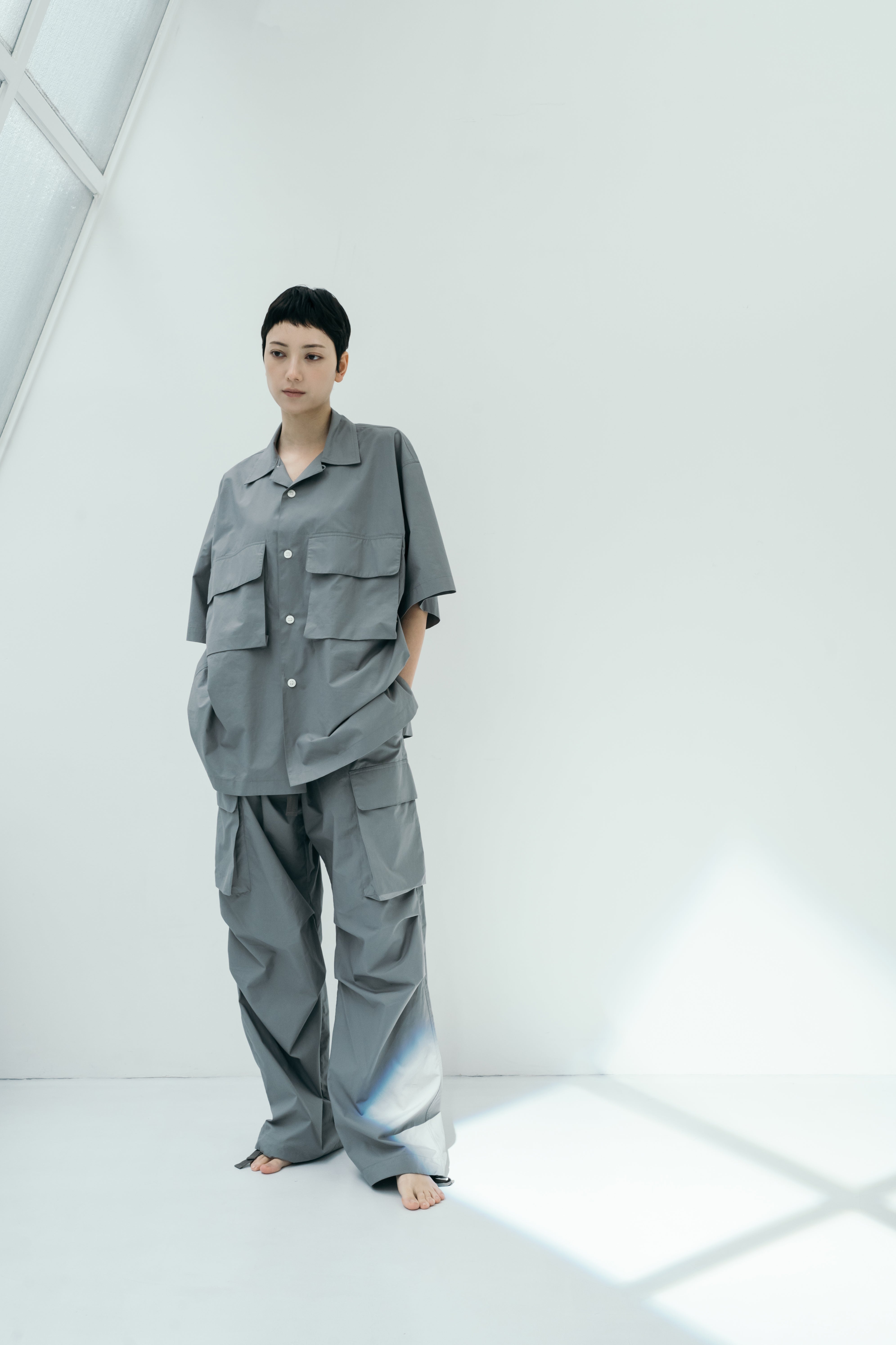 WITHORWITHOUT Cargo Silk Pants グレー1 WITHORWITHOUT Cargo Silk Pants グレー1