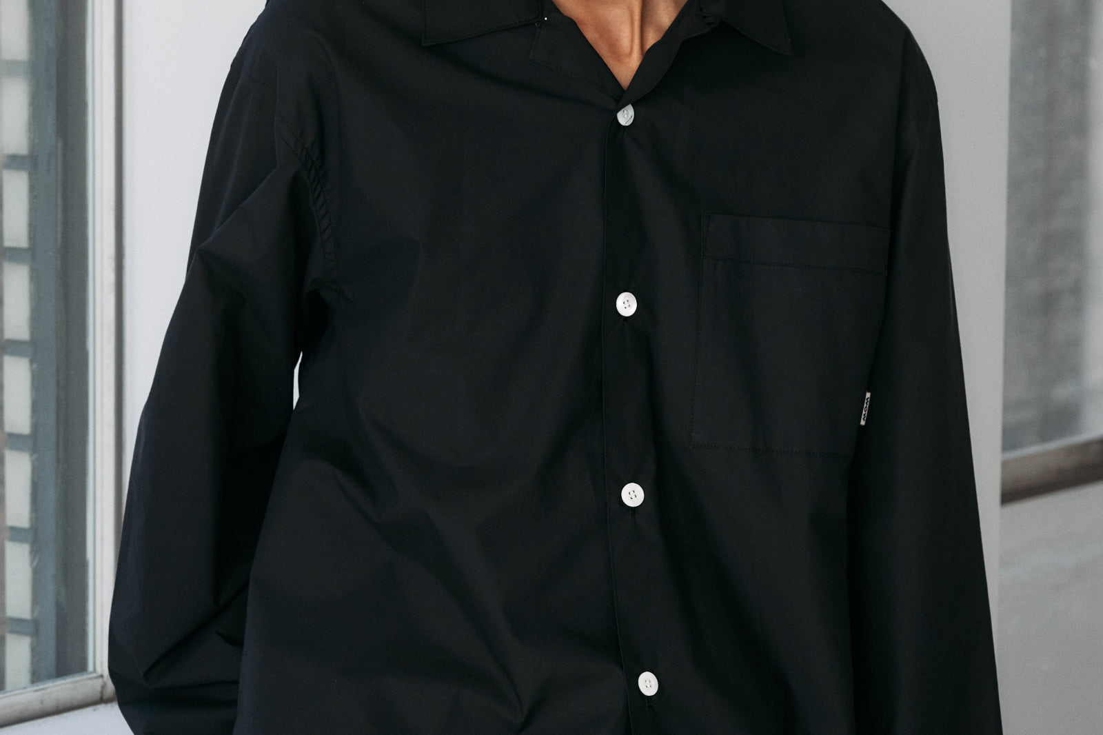 【UNISEX】Long Sleeve Silk Shirt